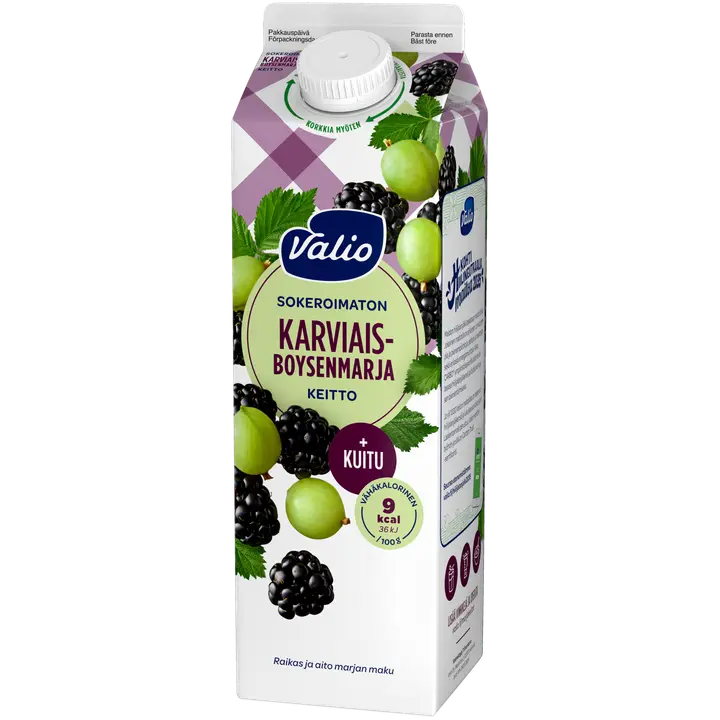 Valio karviais-boysenmarjakeitto +kuitu 1 kg sokeroimaton
