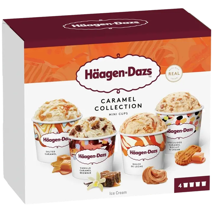 Häagen-Dazs Caramel Collection jäätelö monipakkaus 4x95ml