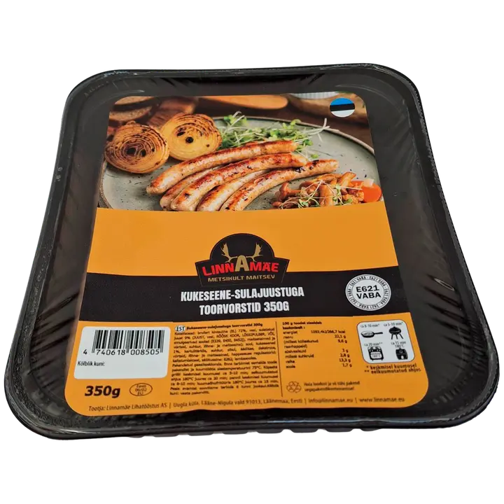Linnamäe Kukeseene-Sulajuustuga Toorvorstid 350 G