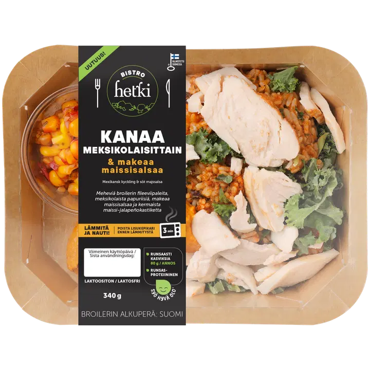Fresh Hetki Bistro Kanaa meksikolaisittain ja makeaa maissia 340g
