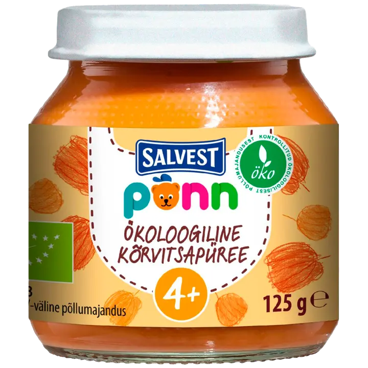 Põnn Ökoloogiline kõrvitsapüree, 125 g