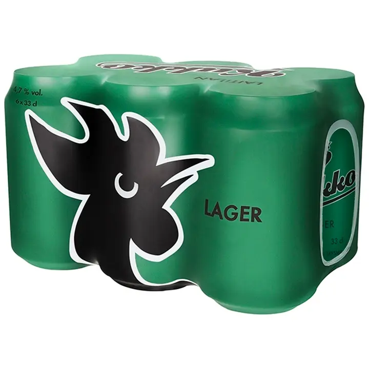 6 x Laitilan Kukko Lager 4,7 til-% 0,33L olut