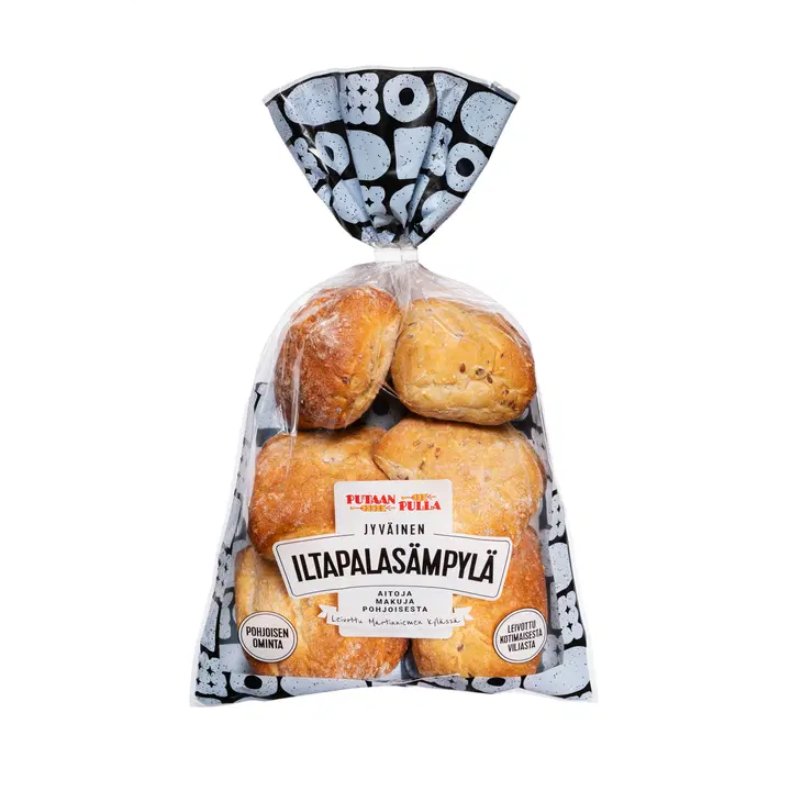PutaanPulla Jyväinen Iltapalasämpylä 6 kpl/320g jyväsämpylä