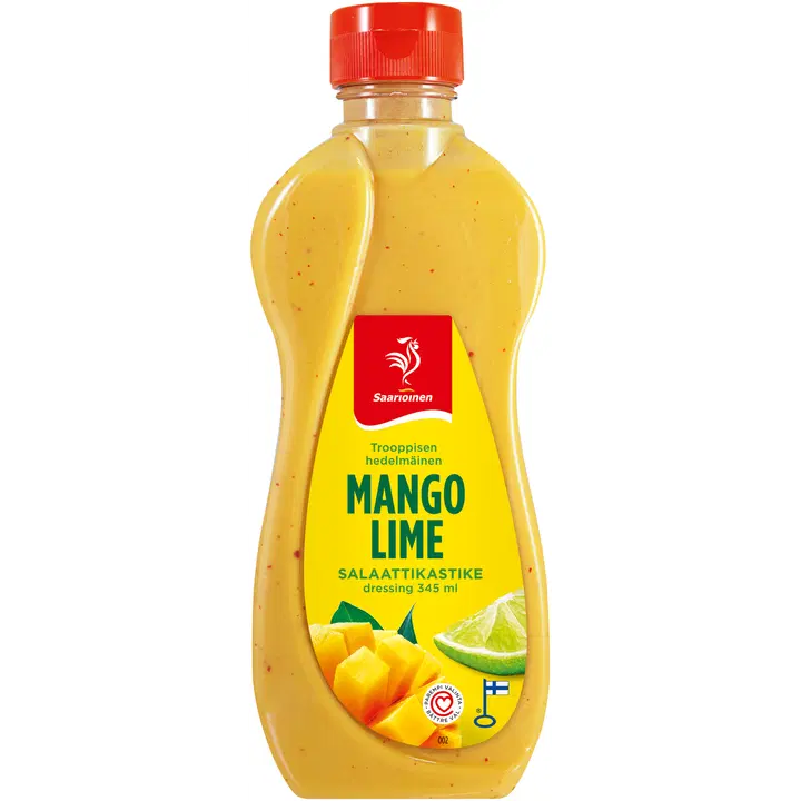 Saarioinen salatikaste mango ja laimiga, 345 ml