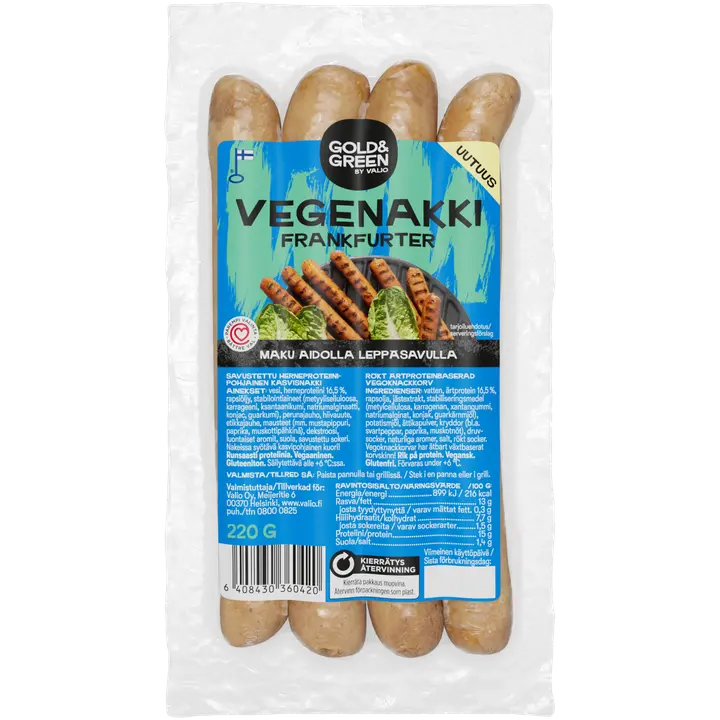 Gold&Green® Vegenakki 220 g Frankfurter