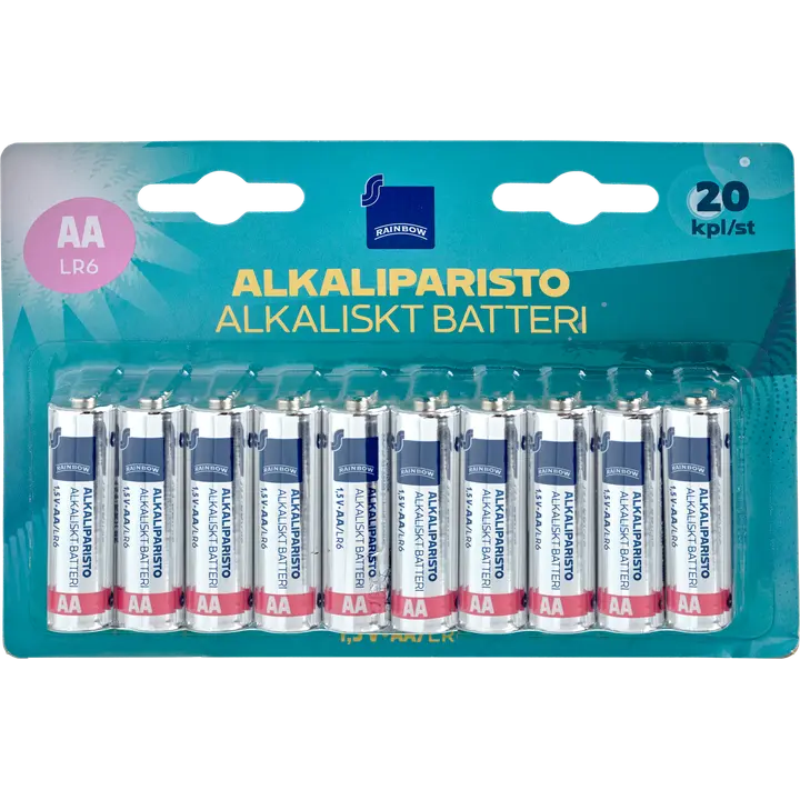 Rainbow alkaliparisto AA/LR6 1,5V 20 kpl