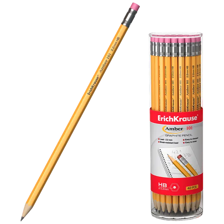 Harilik pliiats kummiga amber 101 hb