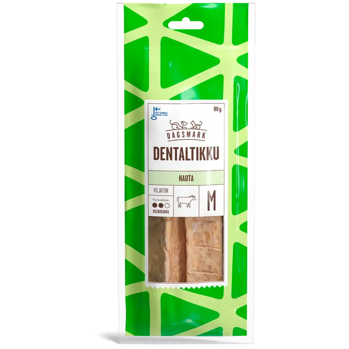 Dagsmark Dentaltikku, nauta M 80 g