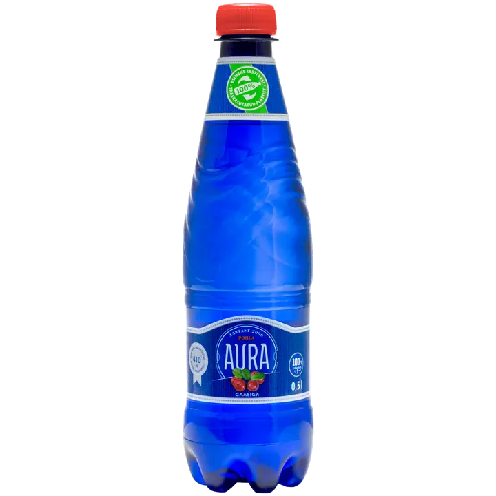 Aura Plus Pohlamaitseline kergelt gaseeritud vesi 500 ml