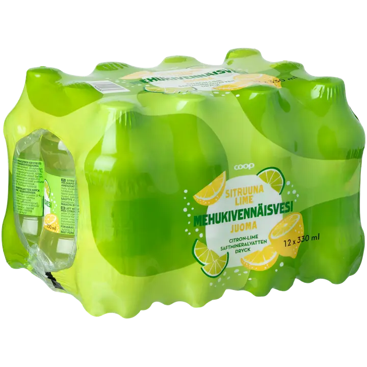 12 x Coop Sitruuna-lime mehukivennäisvesijuoma 330 ml