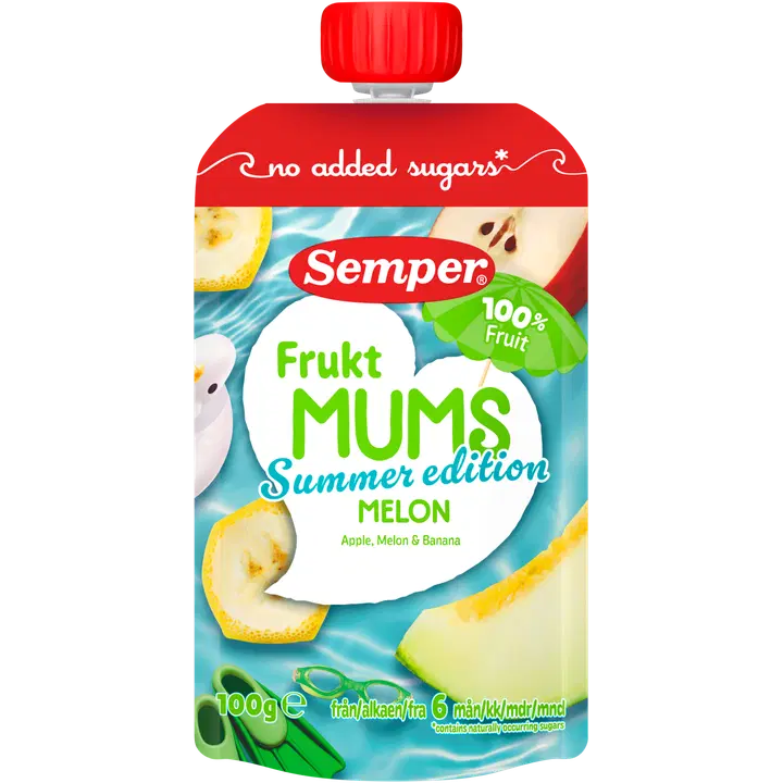 Semper Fruktmums Ltd Ed Melon fruktpuré från 6 mån 100g