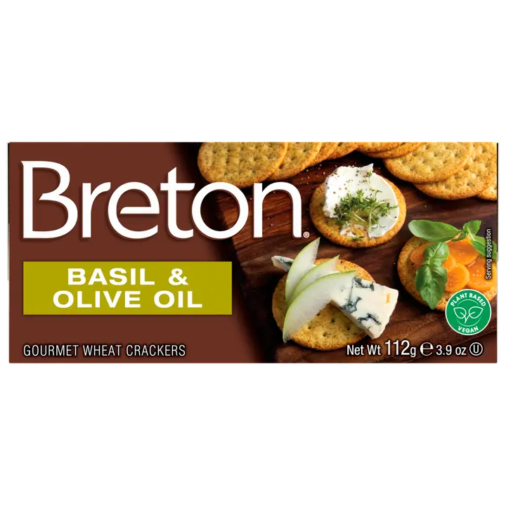 Breton Basilika&oliiviöljy voileipäkeksi 112g