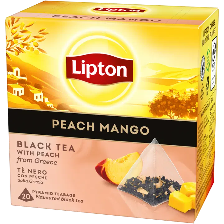 Lipton Peach Mango 20pss musta tee