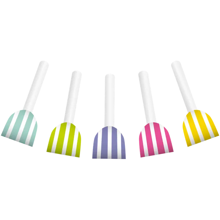 Puhalluspilli pastelliraita 5 kpl/pkt
