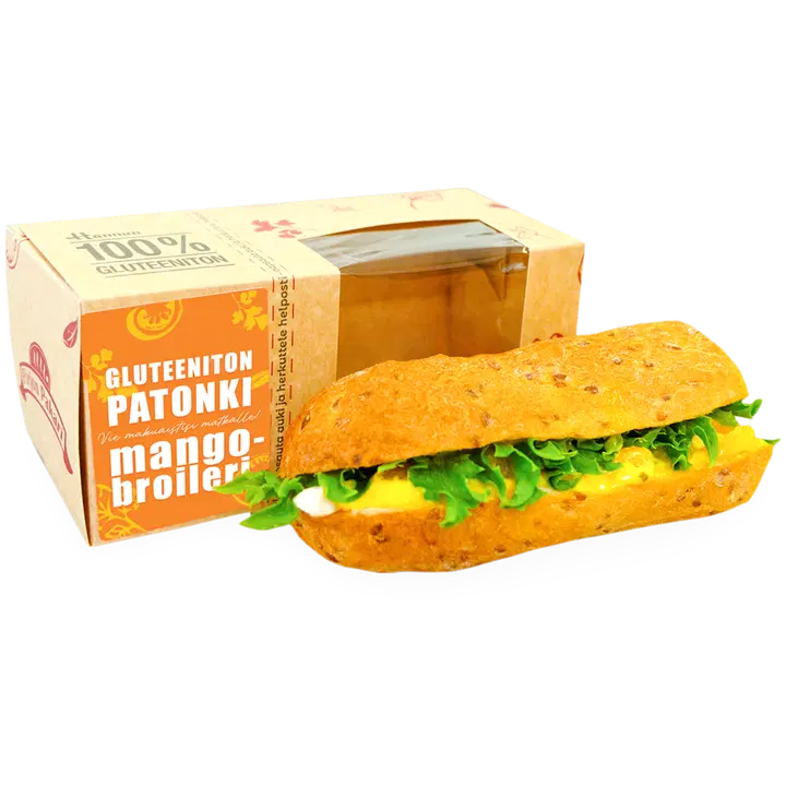 Hannun 100% Gluteeniton - täytetty patonki, mango - broileri