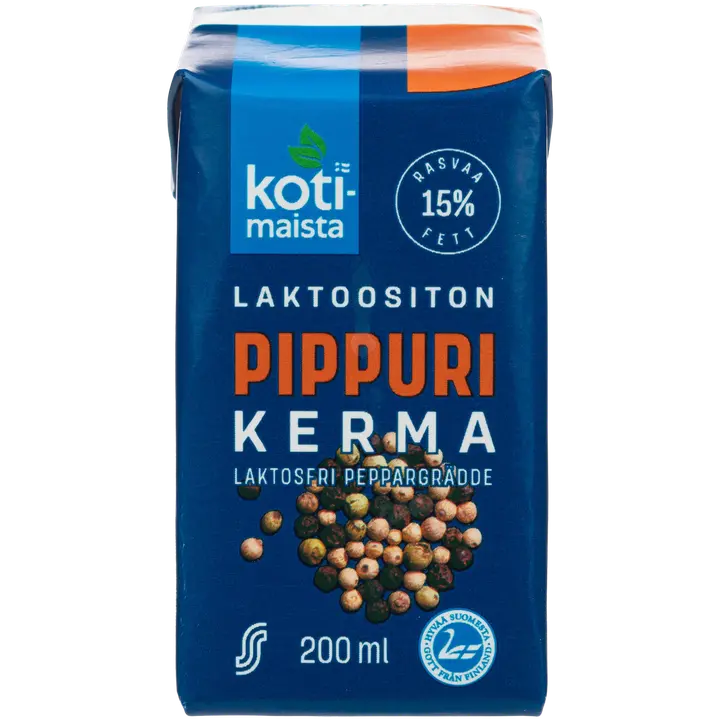 Kotimaista laktoositon pippurikerma 15 % 2 dl UHT