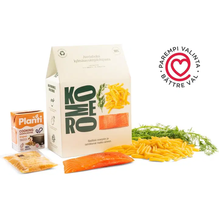 Komerofood 675g Kermainen kylmäsavukirjolohi-pasta