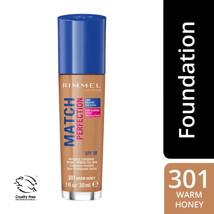 Rimmel London 30ml Match Perfection SPF 20 301 Warm Honey meikkivoide