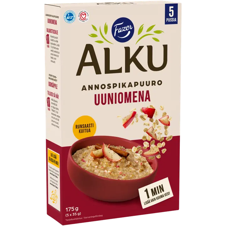 Fazer Alku Uuniomena annospikapuuro 175 g (5 × 35 g)