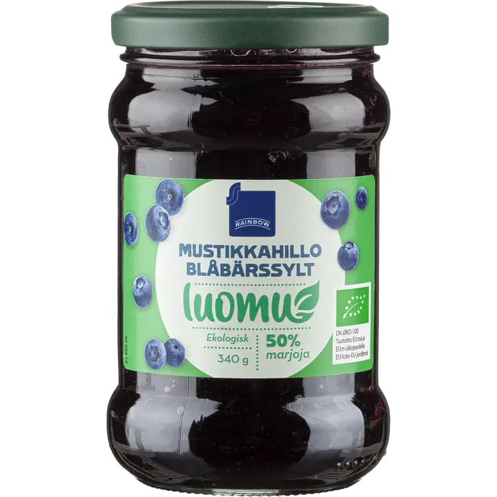 Rainbow mustikkahillo luomu 340 g