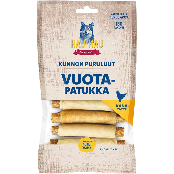 Hau-Hau Champion Kunnon puruluut Vuotapatukka kana, puruluu kanalla 13 cm, 350 g