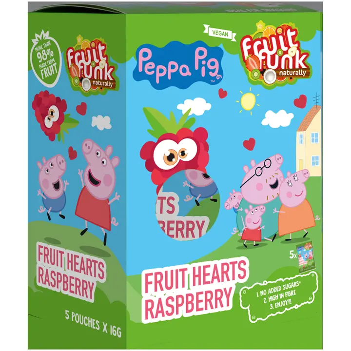 Fruitfunk Pipsa Possu vadelmanmakuinen välipala 5 kpl 80g
