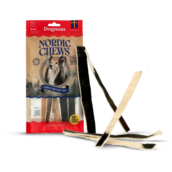 Dogman Nordic Chews puruluu Ministrips 15cm 5-pack 30g