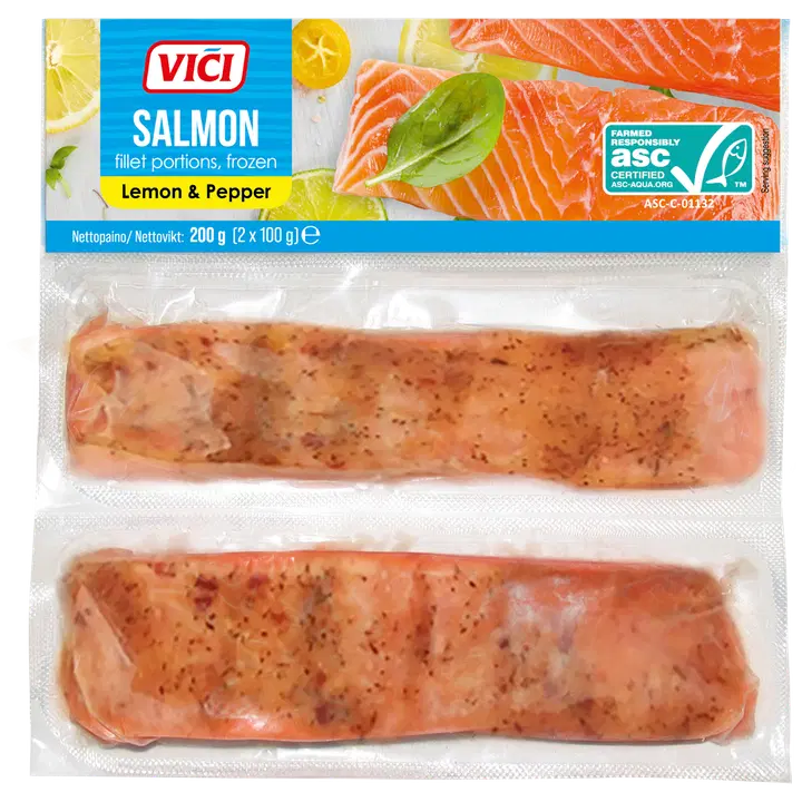 VICI Pakastetutlohipalat sitruunamarinadissa, vakuumi, nahalla, 12 x (2*100) g; ASC