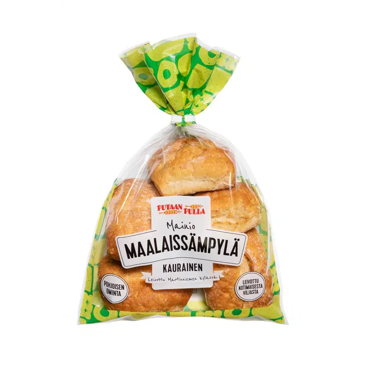 PutaanPulla Mainio Maalaissämpylä 5 kpl/240g kaurainen sämpylä