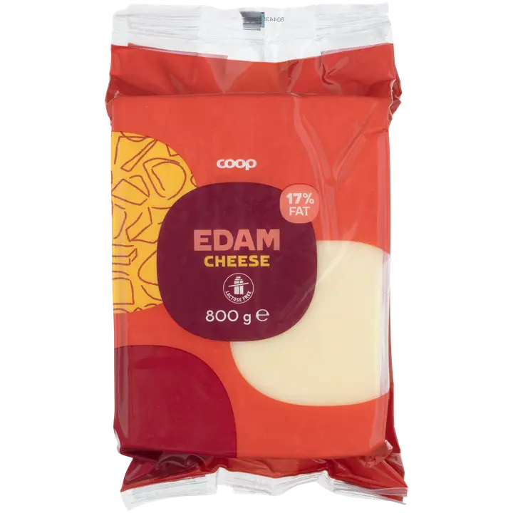 Coop edamjuusto 17% laktoositon 800 g