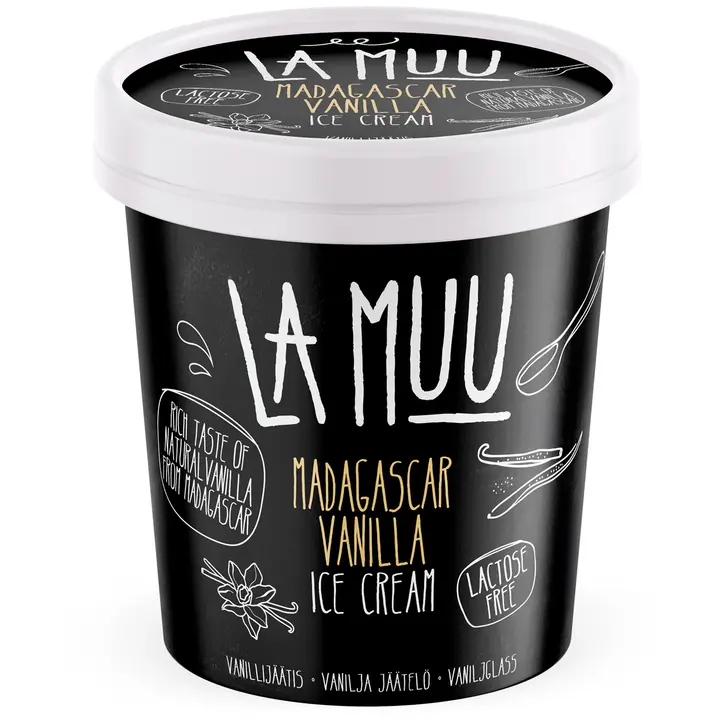 La Muu Madagaskari vanilliga jäätis laktoosivaba 250 g / 500 ml