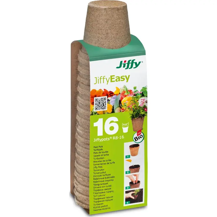 Turbapott Jiffy 8 cm 16 tk