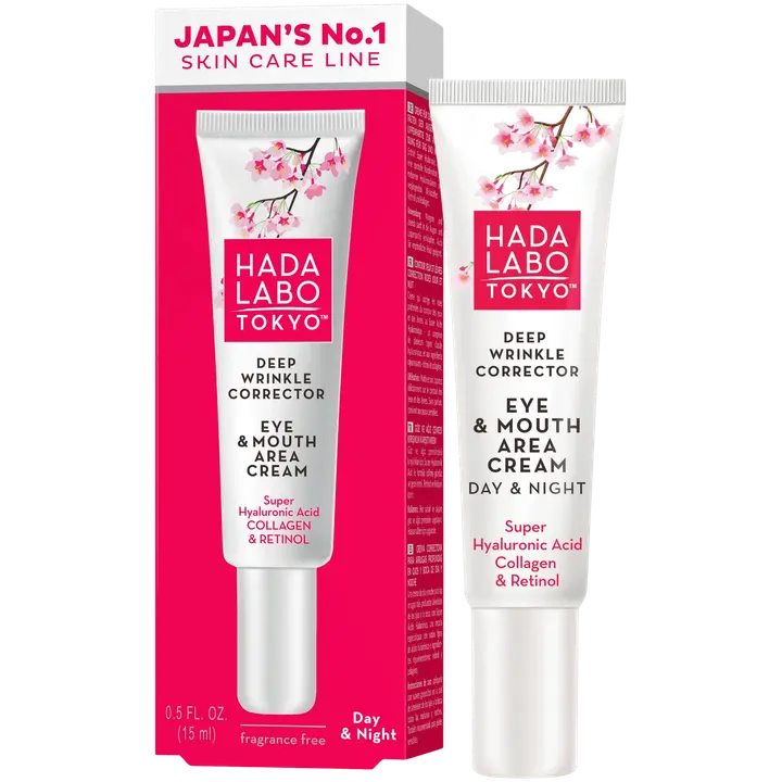 HADA LABO TOKYO Deep Wrinkle Corrector Eye & Mouth Area Cream täsmävoide juonteille 15ml