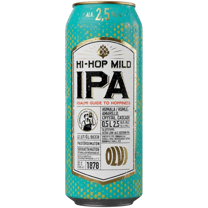 OLVI Hi-Hop Mild IPA 2,5% olut 0,5 l tlk