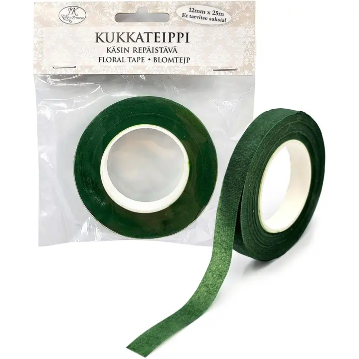 J.K. Primeco kukkateippi 12mm x 25m vihreä