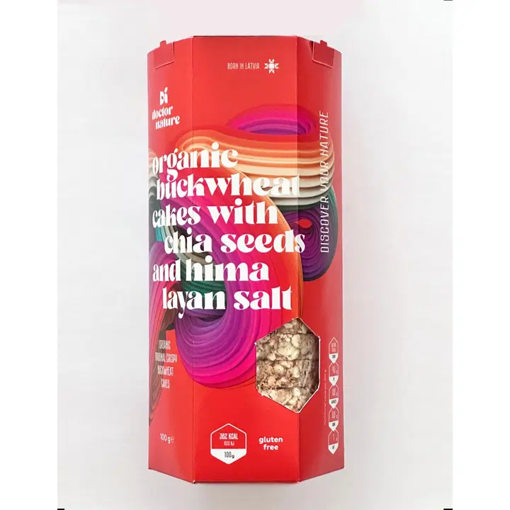 Dr. Nature tattarikakku chiansiemenet & himalajansuola luomu 100g