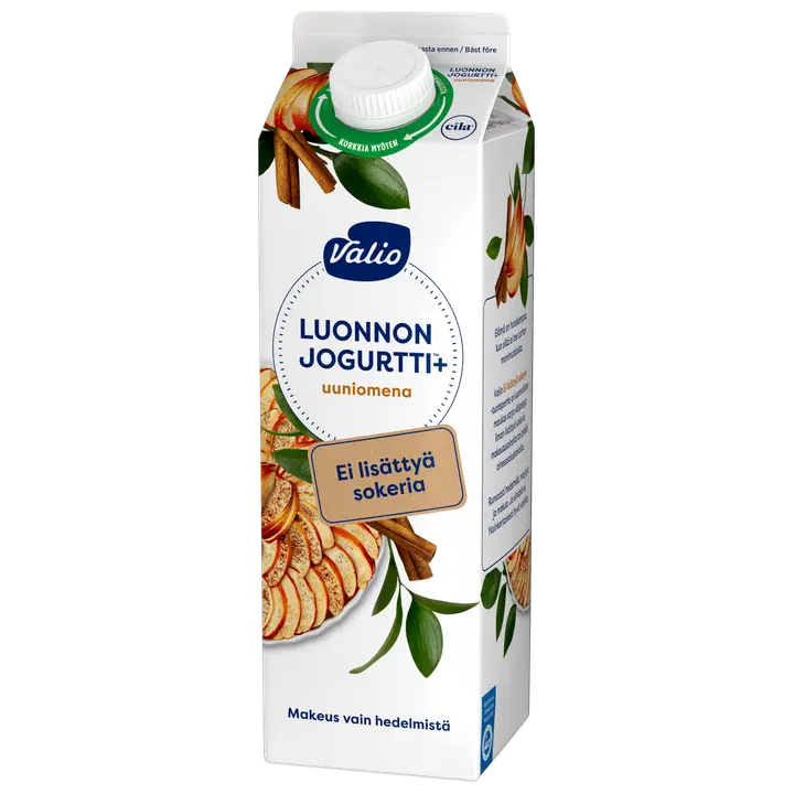 Valio Luonnonjogurtti+™ uuniomena 1 kg ei lisättyä sokeria, laktoositon