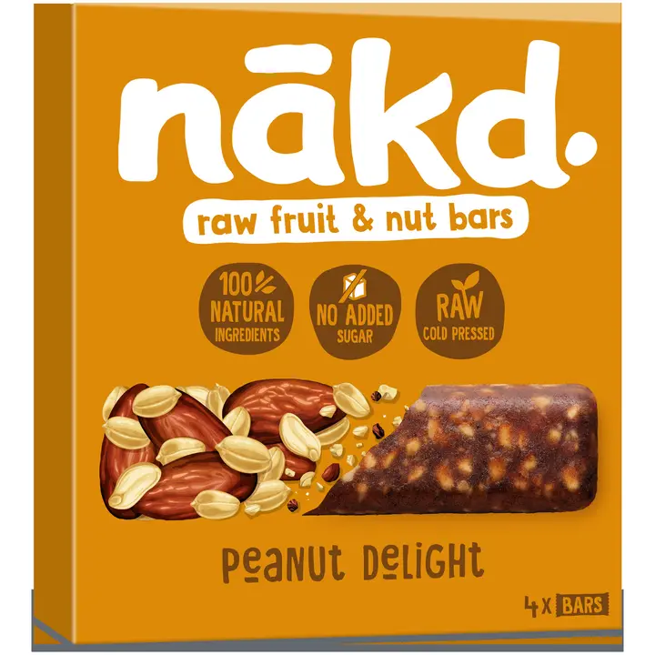 Nakd toorbatoon maapähklimaius multipakk 4x35g