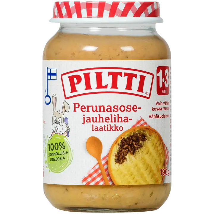 Piltti 190g Perunasosejauhelihalaatikko lastenateria 1-3v