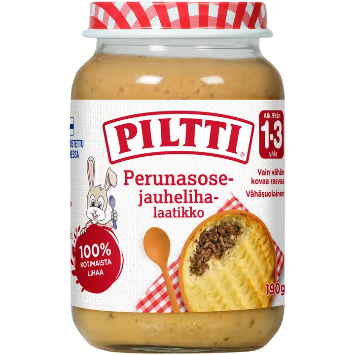 Piltti 190g Perunasosejauhelihalaatikko lastenateria 1-3v
