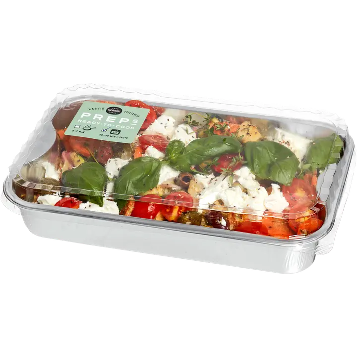 Herkku Preps Feta & lämmin pestosalaatti