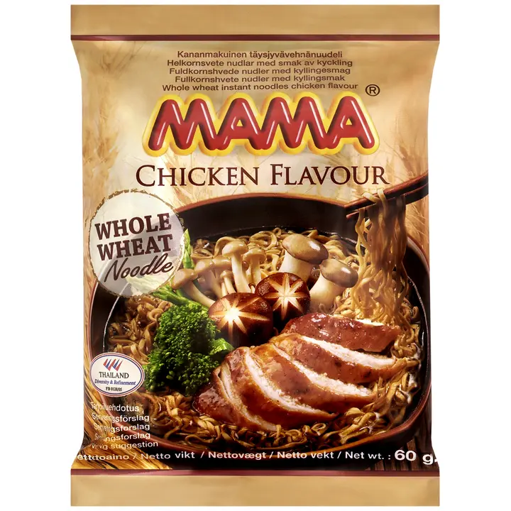 Idamaised kanamaitselised täisterakiirnuudlid 60 g