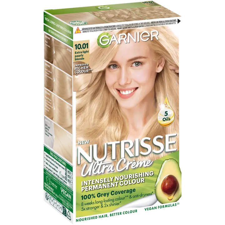 Garnier Nutrisse Ultra Creme 10.01 Extra Light Pearly Blonde Kirkas Helmiäisvaalea kestoväri 1kpl