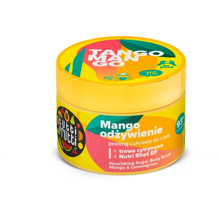 Tutti Frutti Ravitseva sokeri vartalonkuorinta Mango ja sitruunaruoho 300 g