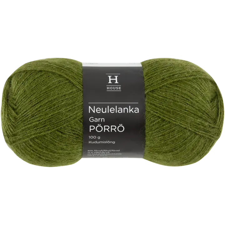 House lanka mohair-villa-akryyli Pörrö 100 g Forest green 263