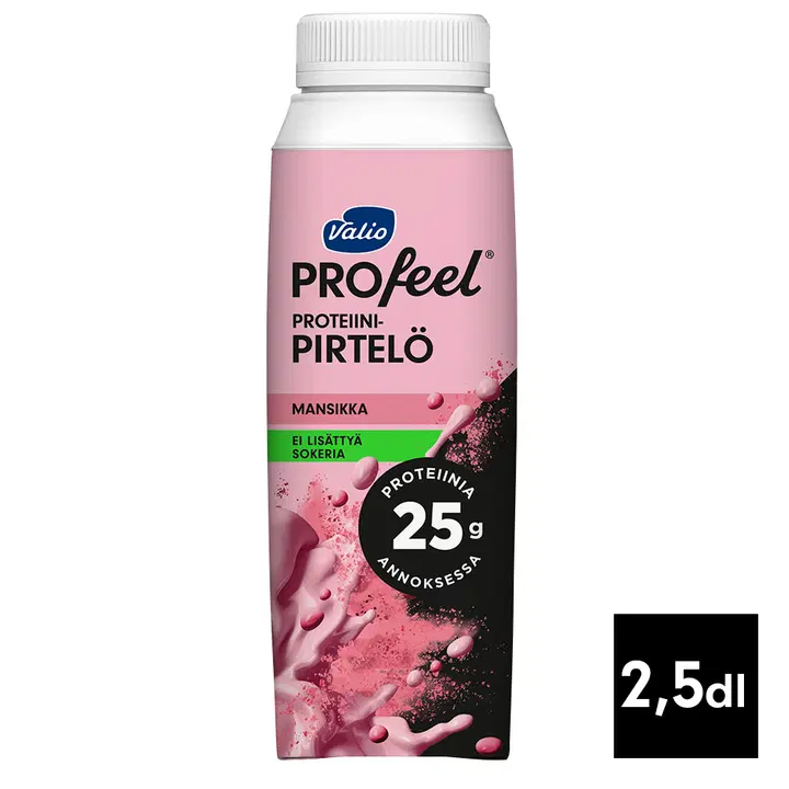 Valio PROfeel® proteiinipirtelö 2,5 dl mansikka laktoositon