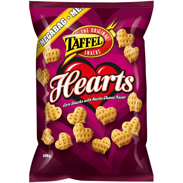 Taffel Hearts maissisipsi 235g