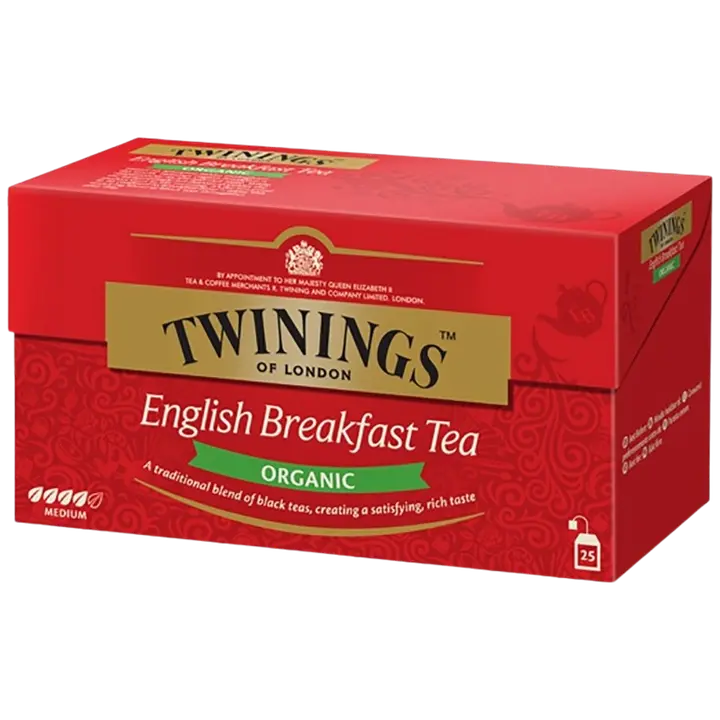 Twinings 25x2g English Breakfast luomu