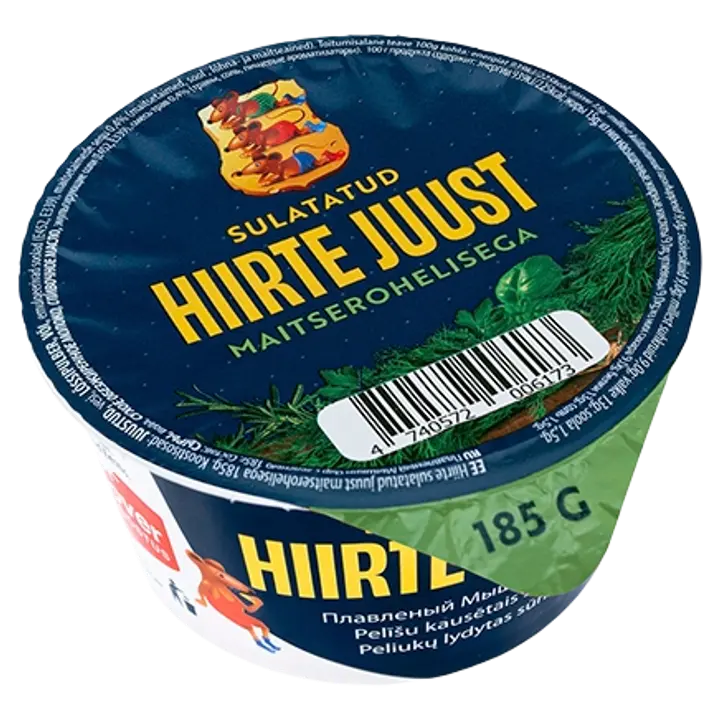 Hiirte Sulatatud Juust maitserohelisega 185g