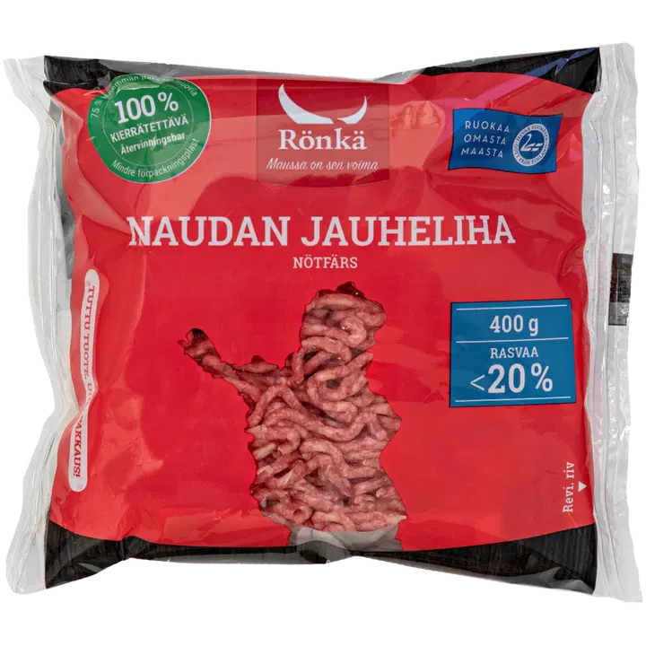 Rönkä Naudan jauheliha 20% 400g